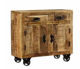Vintage Buffet Side Board, 2 Draweres 1 Cabinet Additional Wheels