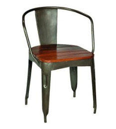 Wood Metal Restaurant Dining Table Chair